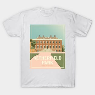 Art Deco Netherfield Park from Pride and Prejudice Illustration T-Shirt